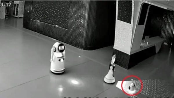 Nhị Bạch lôi kéo các robot lớn hơn đi theo mình. Ảnh: YouTube.