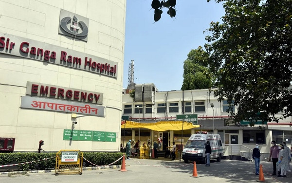 Bệnh viện Sir Ganga Ram. Ảnh: Hindustan Times via Getty. Bệnh viện Sir Ganga Ram. Ảnh: Hindustan Times via Getty.