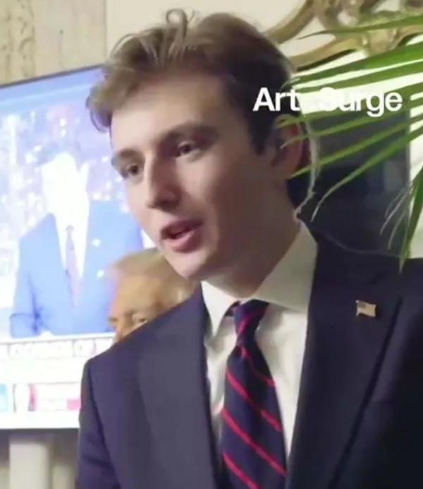 Barron Trump rất cao ráo, đẹp trai, giọng lại còn hay! Ảnh: Art of the Surge.