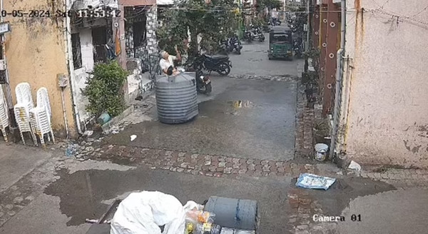 Cô ấy thực sự không sao, thậm chí còn không làm rơi quả táo. Ảnh: Viral Press.