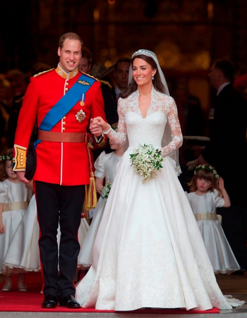 William và Kate trong ngày cưới. Ảnh: Anwar Hussein/ Getty Images.