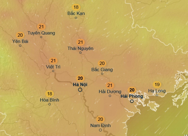 Đến khoảng 16 - 17/12, nhiệt độ cảm nhận vào ban ngày ở các tỉnh thành miền Bắc sẽ tăng như hình trên (dự báo). Ảnh: Ventusky, ICON. Đến khoảng 16 - 17/12, nhiệt độ cảm nhận vào ban ngày ở các tỉnh thành miền Bắc sẽ tăng như hình trên (dự báo). Ảnh: Ventusky, ICON.