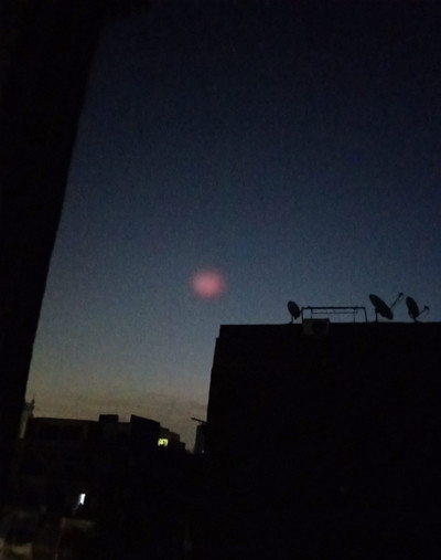 Hiện tượng lạ trên bầu trời ở Ai Cập. Ảnh: Ahmed Reda Higazy.