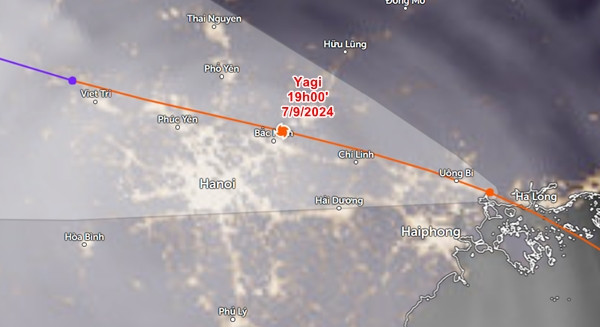 Vị trí và đường đi dự báo của bão Yagi (bão số 3). Ảnh: Zoom Earth, JMA, JTWC. Vị trí và đường đi dự báo của bão Yagi (bão số 3). Ảnh: Zoom Earth, JMA, JTWC.