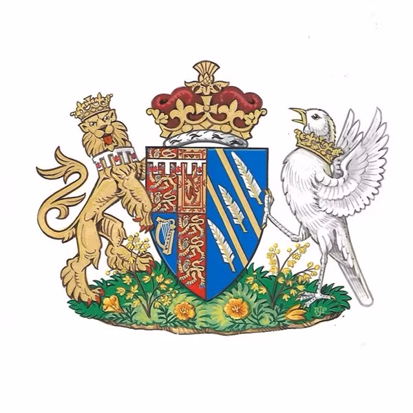 Phù hiệu mà trước đây Hoàng gia Anh đã thiết kế cho Meghan. Ảnh: Prince and Princess of Wales.