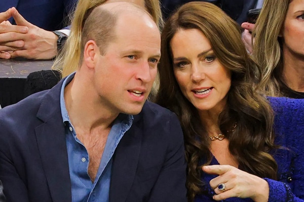 Đã lâu nay vợ chồng William - Kate không đi cùng nhau trong các sự kiện của Hoàng gia Anh do Kate đang điều trị bệnh. Ảnh: AP.