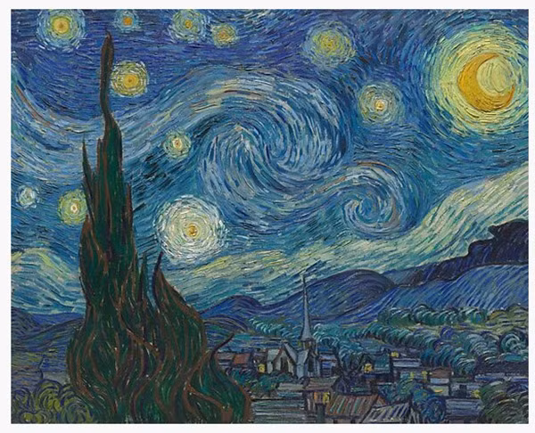 Tác phẩm "Đêm đầy sao" của danh họa Vincent van Gogh. Ảnh: Viện bảo tàng Mỹ thuật Metropolitan (New York, Mỹ). Tác phẩm "Đêm đầy sao" của danh họa Vincent van Gogh. Ảnh: Viện bảo tàng Mỹ thuật Metropolitan (New York, Mỹ).