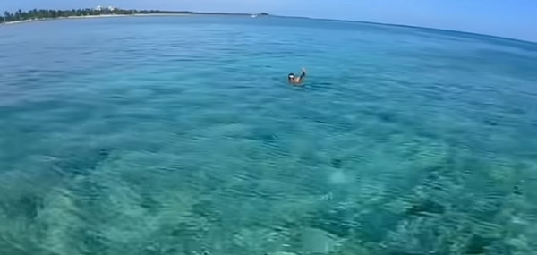 AJ nhảy xuống biển và bơi vào bờ chứ nhất định không chịu nói mật khẩu điện thoại cho người yêu. Ảnh: AOC. AJ nhảy xuống biển và bơi vào bờ chứ nhất định không chịu nói mật khẩu điện thoại cho người yêu. Ảnh: AOC.