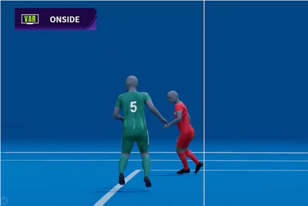 Hình ảnh mà VAR công bố. Ảnh: MyKhel. Hình ảnh mà VAR công bố. Ảnh: MyKhel.