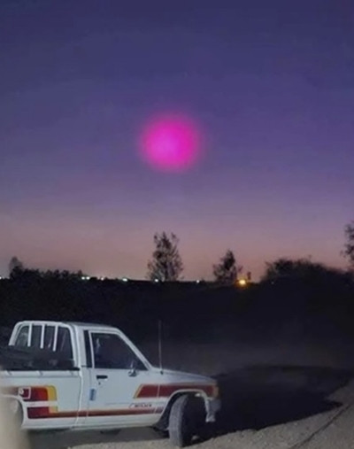 Hiện tượng lạ trên bầu trời ở Ai Cập. Ảnh: Ahmed Reda Higazy.