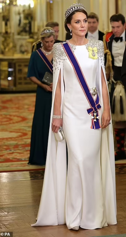 Công nương Kate trong buổi quốc yến vào năm 2022. Ảnh: PA. Công nương Kate trong buổi quốc yến vào năm 2022. Ảnh: PA.