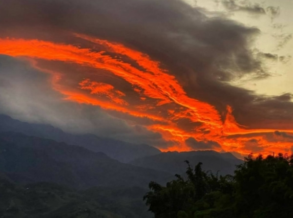 Mây ở Sapa chiều 19/9. Ảnh: Facebook.