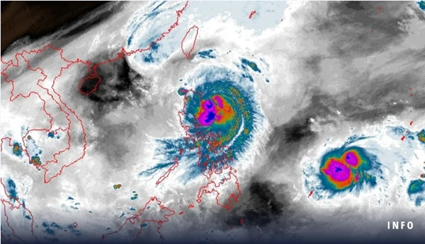 Nhiều khu vực ở Philippines đang có cảnh báo gió bão ở mức cao nhất (Số 5). Ảnh: Rappler.