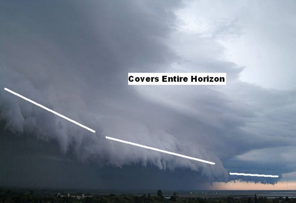 Mây thềm thường chắn hết ánh sáng của cả một vùng rộng lớn, nên nhìn nó quả thật là đáng sợ. Ảnh: NWS. Mây thềm thường chắn hết ánh sáng của cả một vùng rộng lớn, nên nhìn nó quả thật là đáng sợ. Ảnh: NWS.