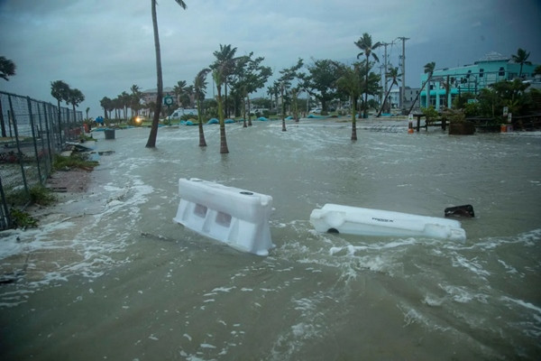 Một khu vực ở thị trấn Fort Myers Beach (Florida, Mỹ) bị ngập lụt do bão Helene. Ảnh: Andrew West/ The News-Press/ USA Today Network/ USA TODAY NETWORK via Imagn Images. Một khu vực ở thị trấn Fort Myers Beach (Florida, Mỹ) bị ngập lụt do bão Helene. Ảnh: Andrew West/ The News-Press/ USA Today Network/ USA TODAY NETWORK via Imagn Images.