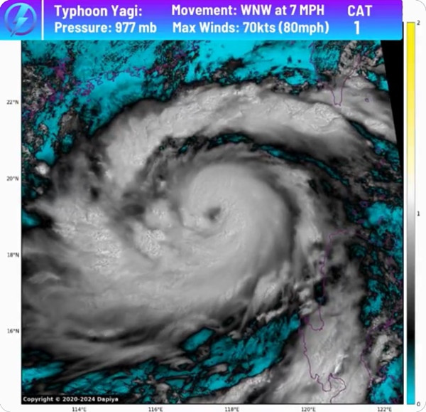 Hình con tôm đặc trưng của một cơn bão đang mạnh lên nhanh chóng. Ảnh: StormHQ. Hình con tôm đặc trưng của một cơn bão đang mạnh lên nhanh chóng. Ảnh: StormHQ.