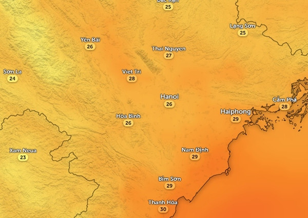 Nhiệt độ cảm nhận thực tế ngoài trời ở một số tỉnh thành vào sáng mai, 7/5: Bắc Bộ và Bắc Trung Bộ đều khá mát. Nhiệt độ cảm nhận thực tế ngoài trời ở một số tỉnh thành vào sáng mai, 7/5: Bắc Bộ và Bắc Trung Bộ đều khá mát.