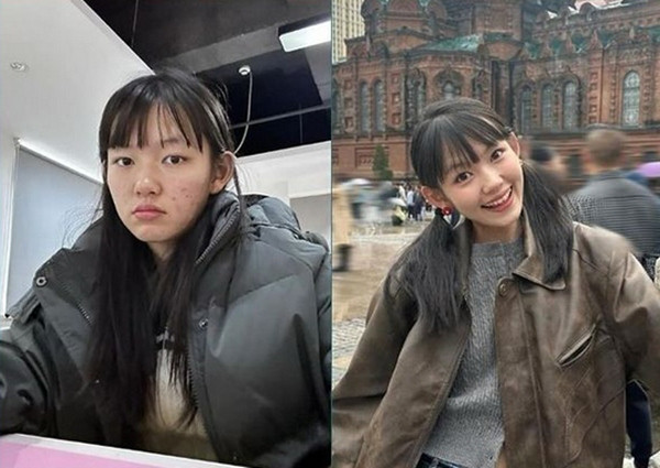 Netizen có biệt danh Xiaoxiaoxiaoxiaole đăng ảnh lúc cô đi làm (trái) và đi chơi (phải), cho thấy cô đã mặc lôi thôi và không trang điểm khi đến công ty. Ảnh: Douyin. Netizen có biệt danh Xiaoxiaoxiaoxiaole đăng ảnh lúc cô đi làm (trái) và đi chơi (phải), cho thấy cô đã mặc lôi thôi và không trang điểm khi đến công ty. Ảnh: Douyin.