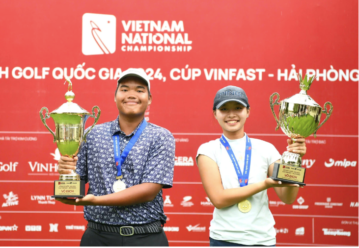 Nguyễn Đức Sơn và Lê Chúc An đăng quang nội dung nam và nữ giải Vô địch Golf Quốc gia 2024
