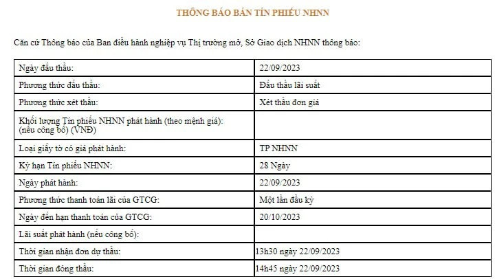Ngân hàng Nhà nước tiếp tục hút 10.000 tỷ đồng qua kênh tín phiếu (ảnh: SBV). Ngân hàng Nhà nước tiếp tục hút 10.000 tỷ đồng qua kênh tín phiếu (ảnh: SBV).