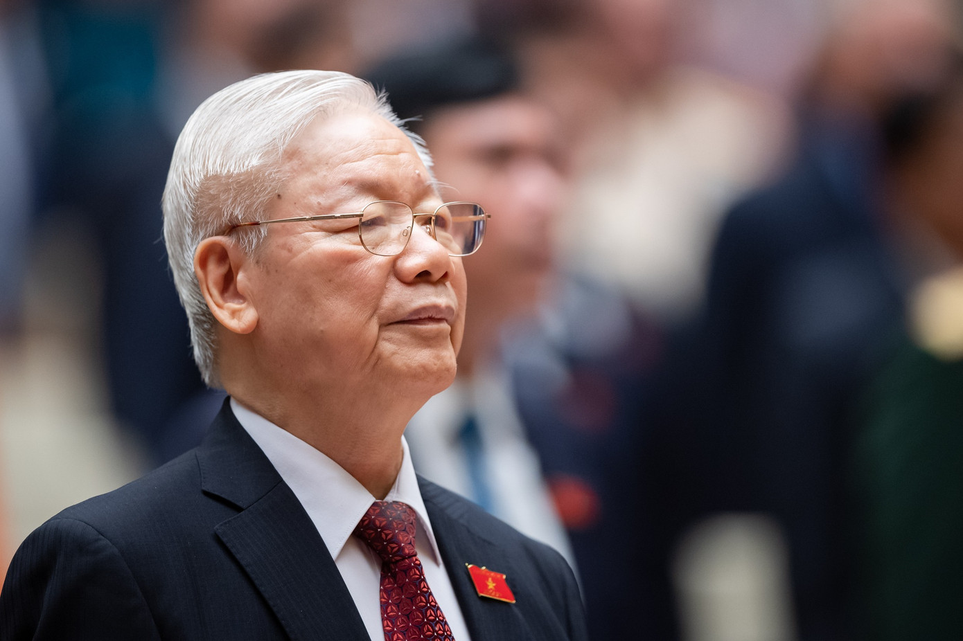 Tổng Bí thư Nguyễn Phú Trọng tại phiên khai mạc Kỳ họp thứ 5, sáng 22/5. Ảnh Như Ý