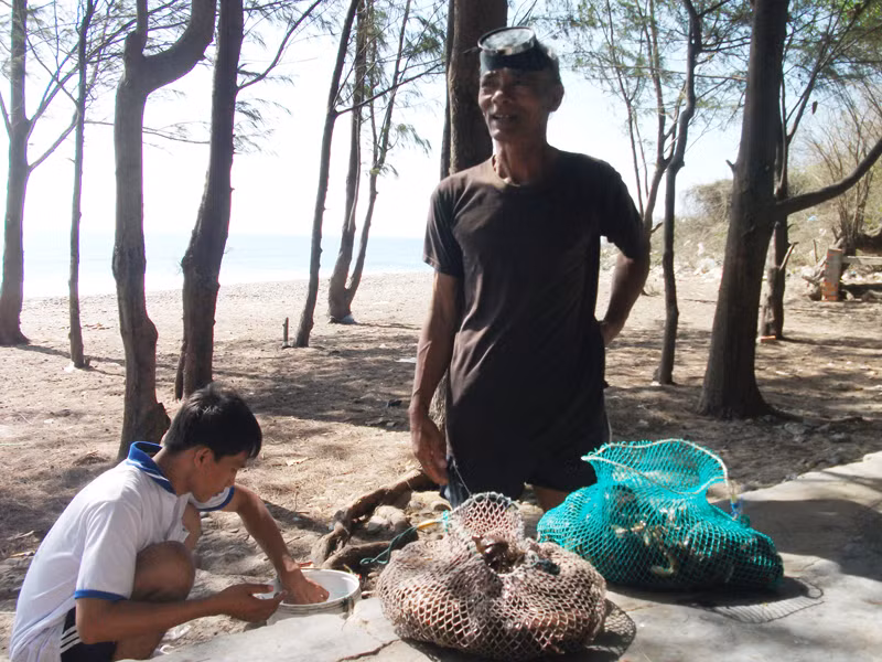 Săn bắt diêu là nghề đặc biệt ở biển Tuy Phong