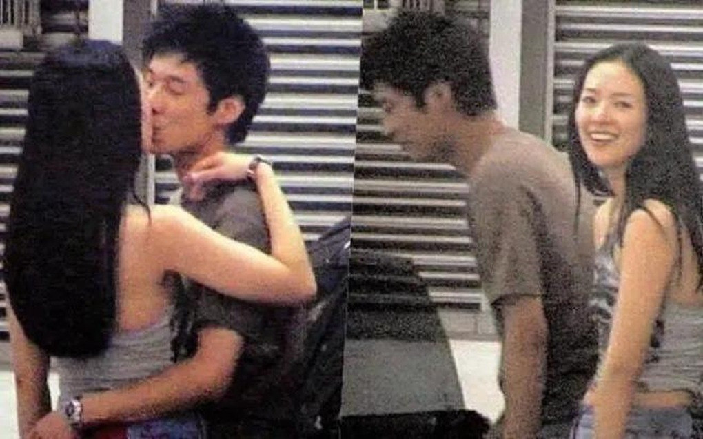 Chương Tử Di bị bắt gặp hôn Hoắc Khải Sơn ở bãi đỗ xe. Ảnh: Sohu.