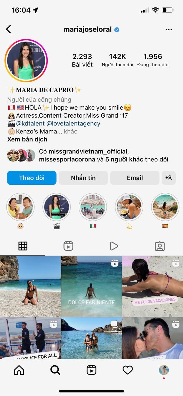 Miss Grand 2017 María Jose Lora có 142.000 follow.