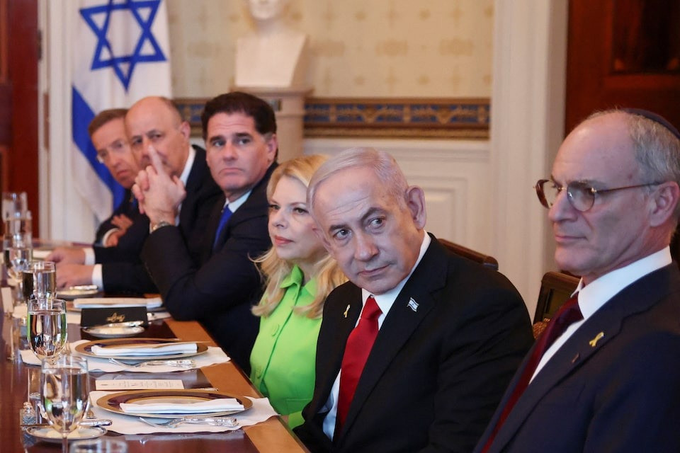 Lãnh đạo Mỹ - Israel dùng bữa tại Nhà Trắng. (Ảnh: Reuters) Lãnh đạo Mỹ - Israel dùng bữa tại Nhà Trắng. (Ảnh: Reuters)
