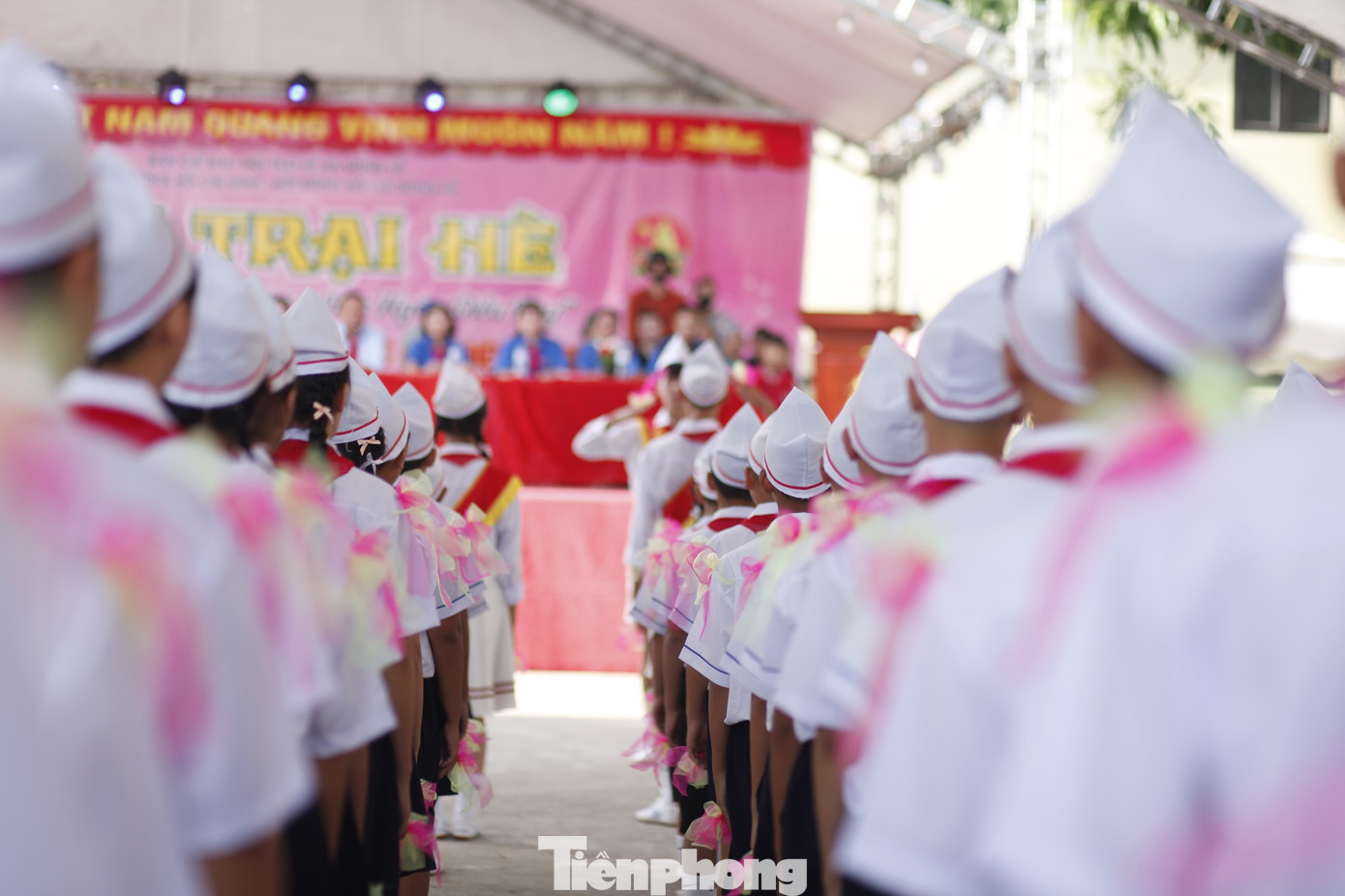 Trọng tâm của Hội trại thiếu niên xã Đông Lỗ là phần thi nghi thức. Ảnh: Nguyễn Thắng Trọng tâm của Hội trại thiếu niên xã Đông Lỗ là phần thi nghi thức. Ảnh: Nguyễn Thắng