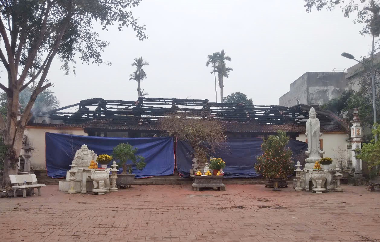 Hiện trường vụ cháy. Ảnh: Nguyễn Thắng Hiện trường vụ cháy. Ảnh: Nguyễn Thắng