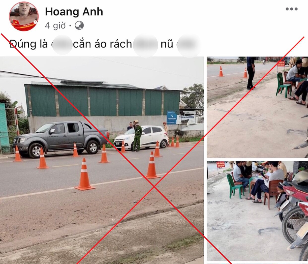 Nội dung bài viết của tài khoản facebook “Hoang Anh”.