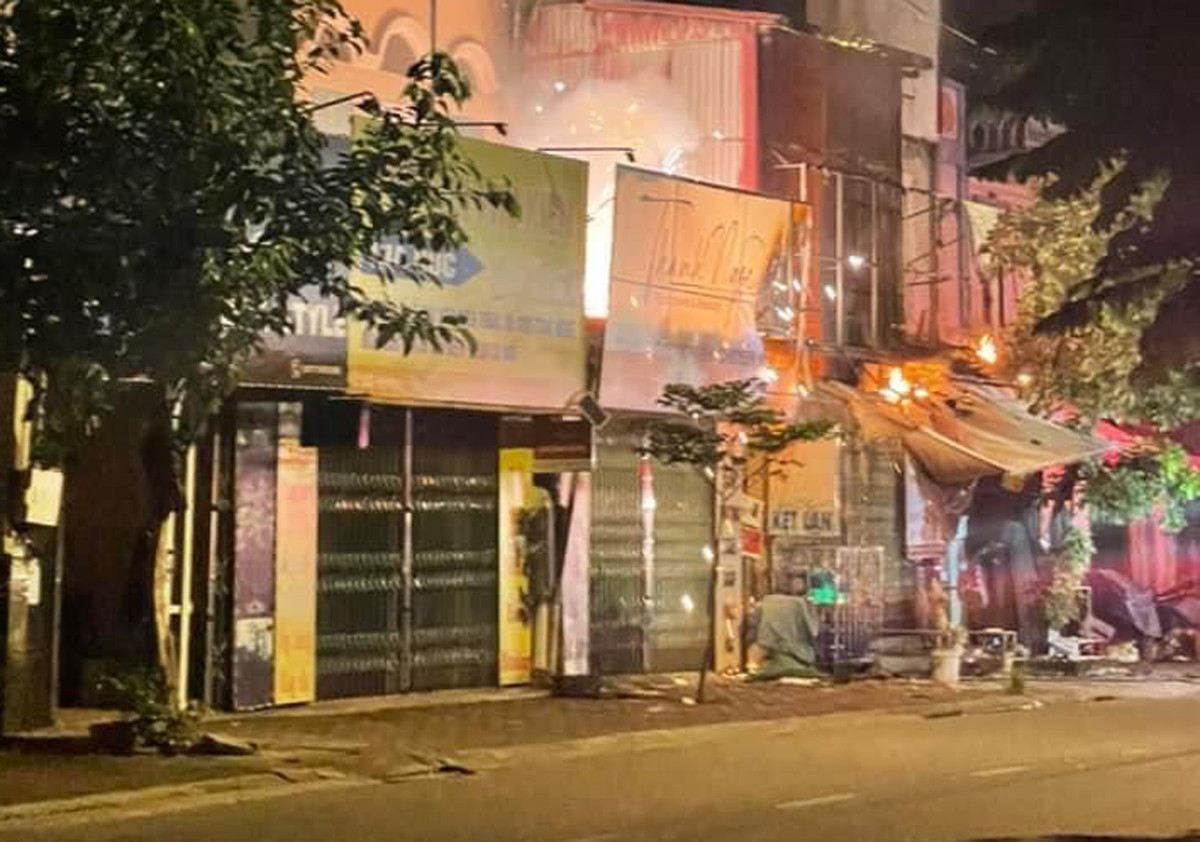 Khu vực xảy ra vụ cháy. Khu vực xảy ra vụ cháy.