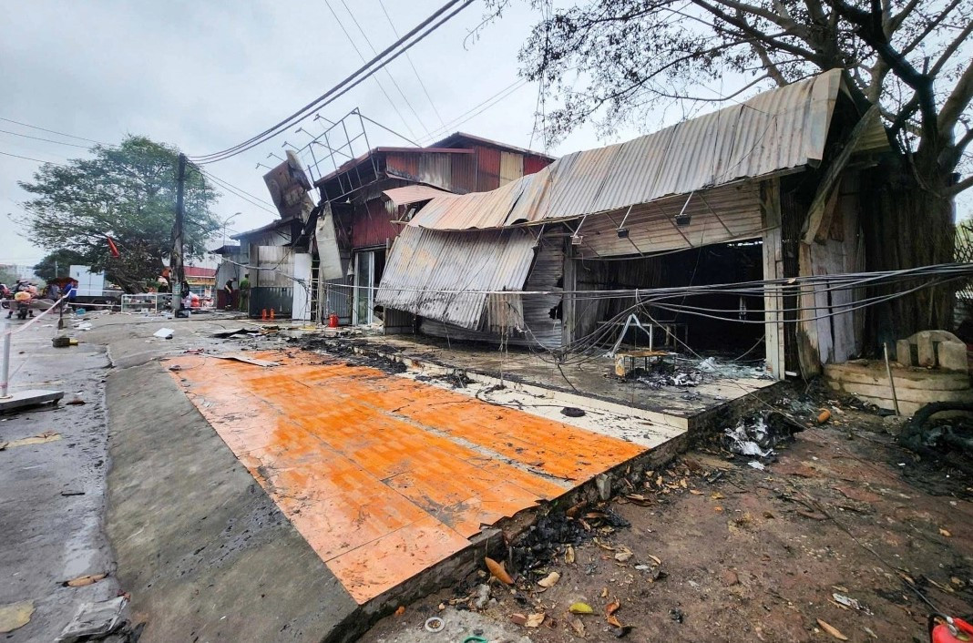 Hiện trường vụ cháy.
