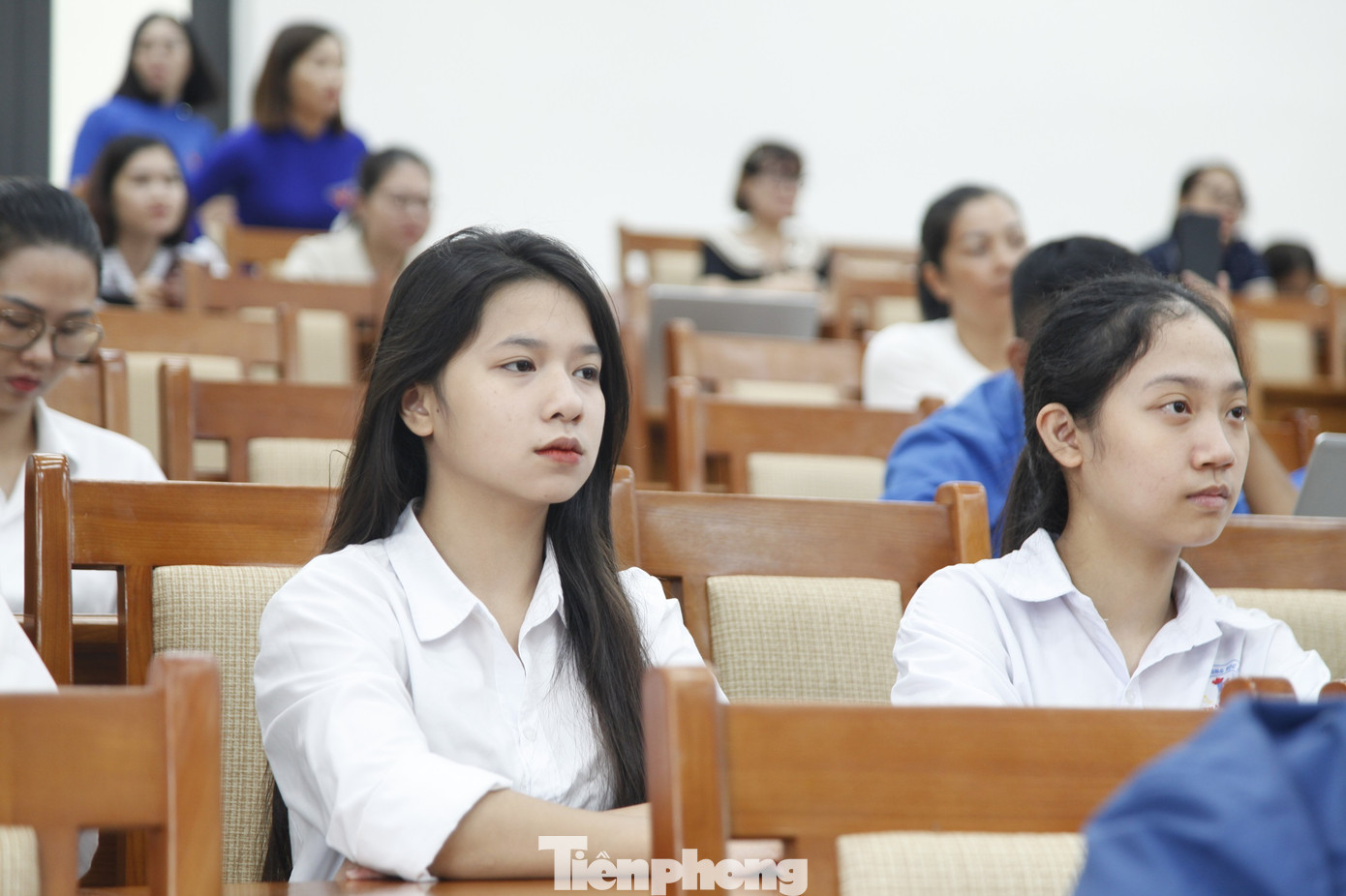 Các em học sinh tham dự diễn đàn: Ảnh: Nguyễn Thắng