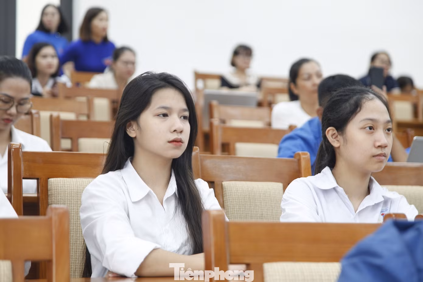Các em học sinh tham dự diễn đàn: Ảnh: Nguyễn Thắng