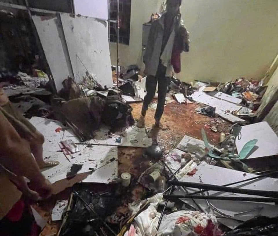 Hiện trường vụ nổ nhà.