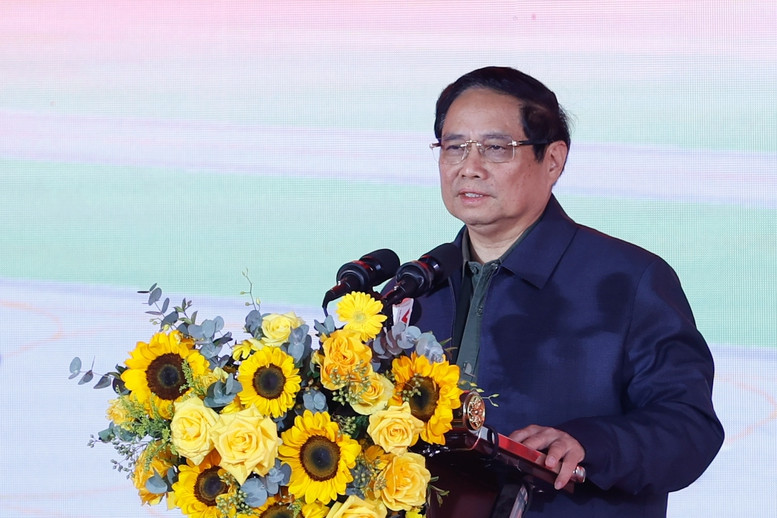 Thủ tướng Phạm Minh Chính phát biểu tại lễ khởi công sân bay Bộ Công an. Thủ tướng Phạm Minh Chính phát biểu tại lễ khởi công sân bay Bộ Công an.