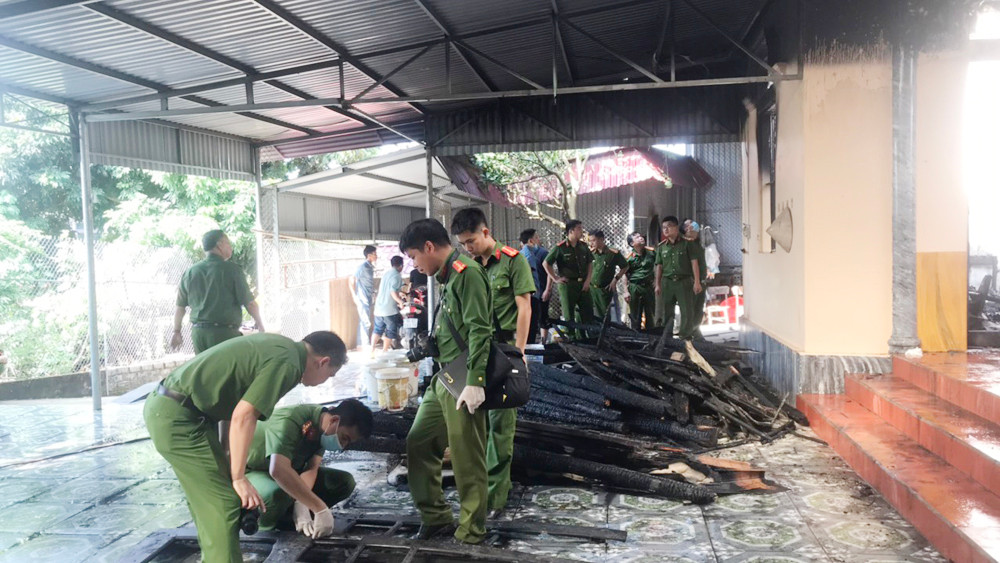 Hiện trường vụ cháy.