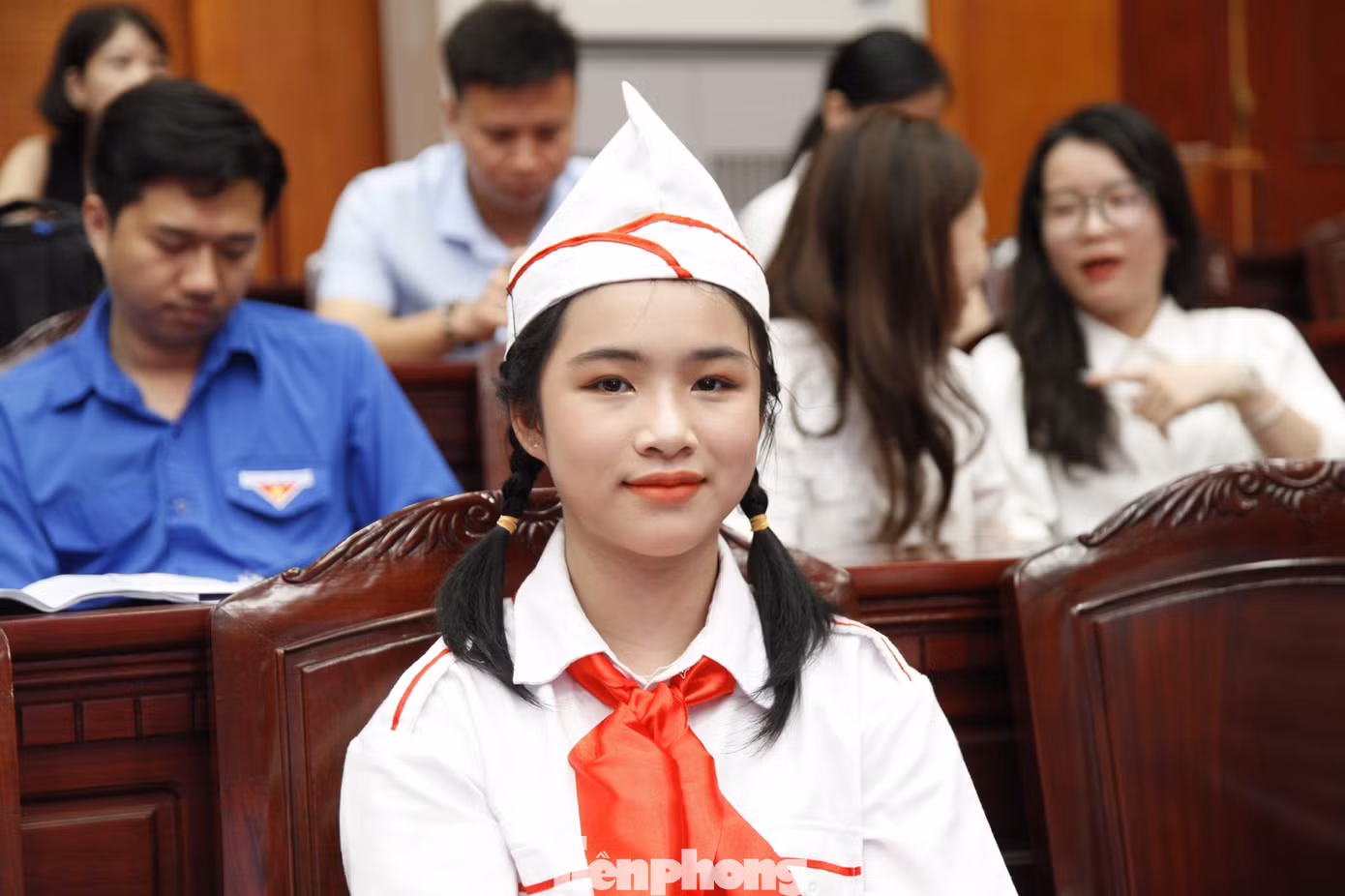 Đại biểu cháu ngoan Bác Hồ thành phố Bắc Ninh dự Đại hội. Ảnh: Nguyễn Thắng