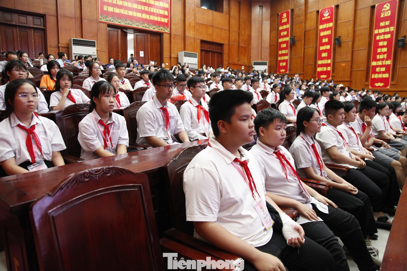 Hơn 100 cháu ngoan Bác Hồ thành phố Bắc Ninh tham dự Đại hội. Ảnh: Nguyễn Thắng