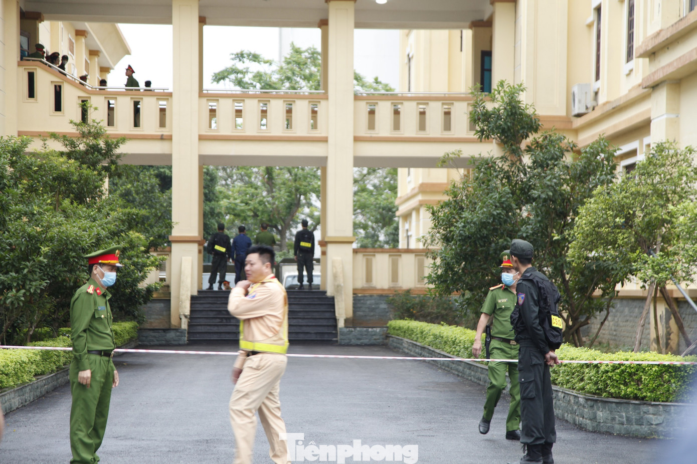 Khu vực xét xử vụ án tại Tòa án Nhân dân tỉnh Bắc Ninh. Ảnh: Nguyễn Thắng