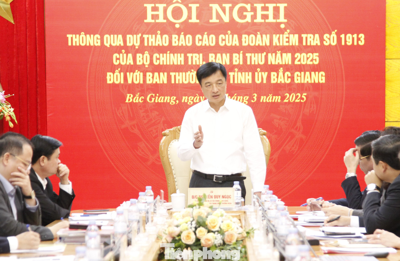 Ủy viên Bộ Chính trị, Bí thư Trung ương Đảng, Chủ nhiệm Ủy ban Kiểm tra Trung ương Nguyễn Duy Ngọc kết luận hội nghị. Ảnh: Nguyễn Thắng Ủy viên Bộ Chính trị, Bí thư Trung ương Đảng, Chủ nhiệm Ủy ban Kiểm tra Trung ương Nguyễn Duy Ngọc kết luận hội nghị. Ảnh: Nguyễn Thắng