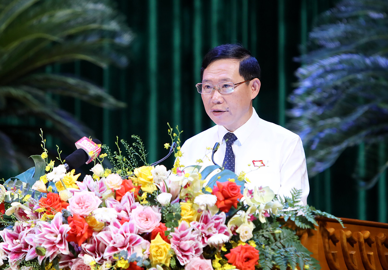 Chủ tịch UBND tỉnh Bắc Giang Lê Ánh Dương phát biểu tại kỳ họp HĐND tỉnh. Chủ tịch UBND tỉnh Bắc Giang Lê Ánh Dương phát biểu tại kỳ họp HĐND tỉnh.