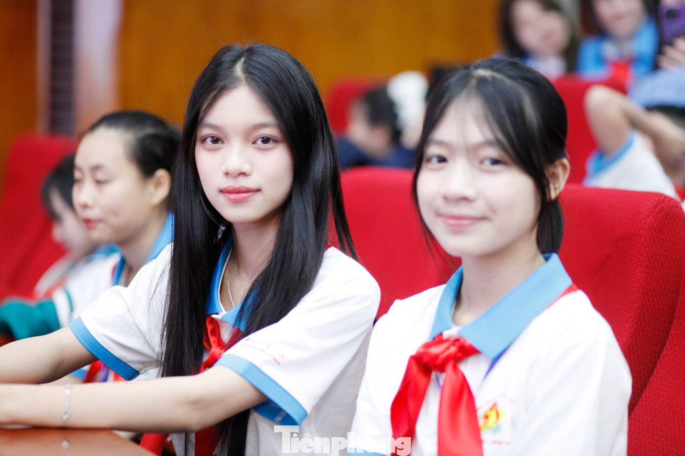 Các em thiếu nhi thị xã Chũ (Bắc Giang) dự đại hội: Ảnh: Nguyễn Thắng