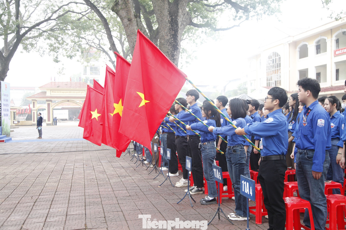 Đông đảo đoàn viên, thanh niên tỉnh Bắc Giang tham gia chương trình: Ảnh: Nguyễn Thắng