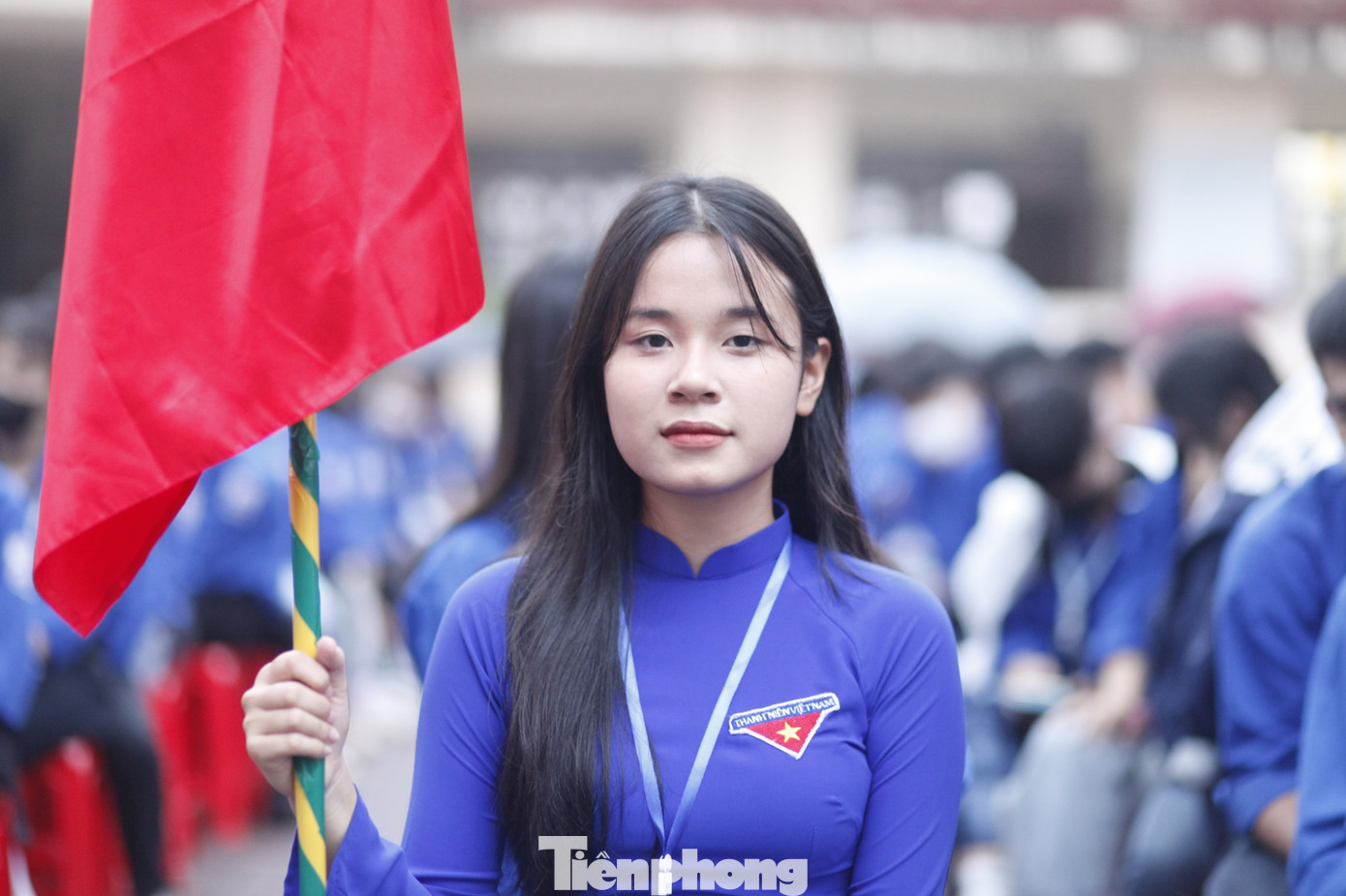 Một đoàn viên tỉnh Bắc Giang tham gia ra quân Tháng Thanh niên. Ảnh: Nguyễn Thắng