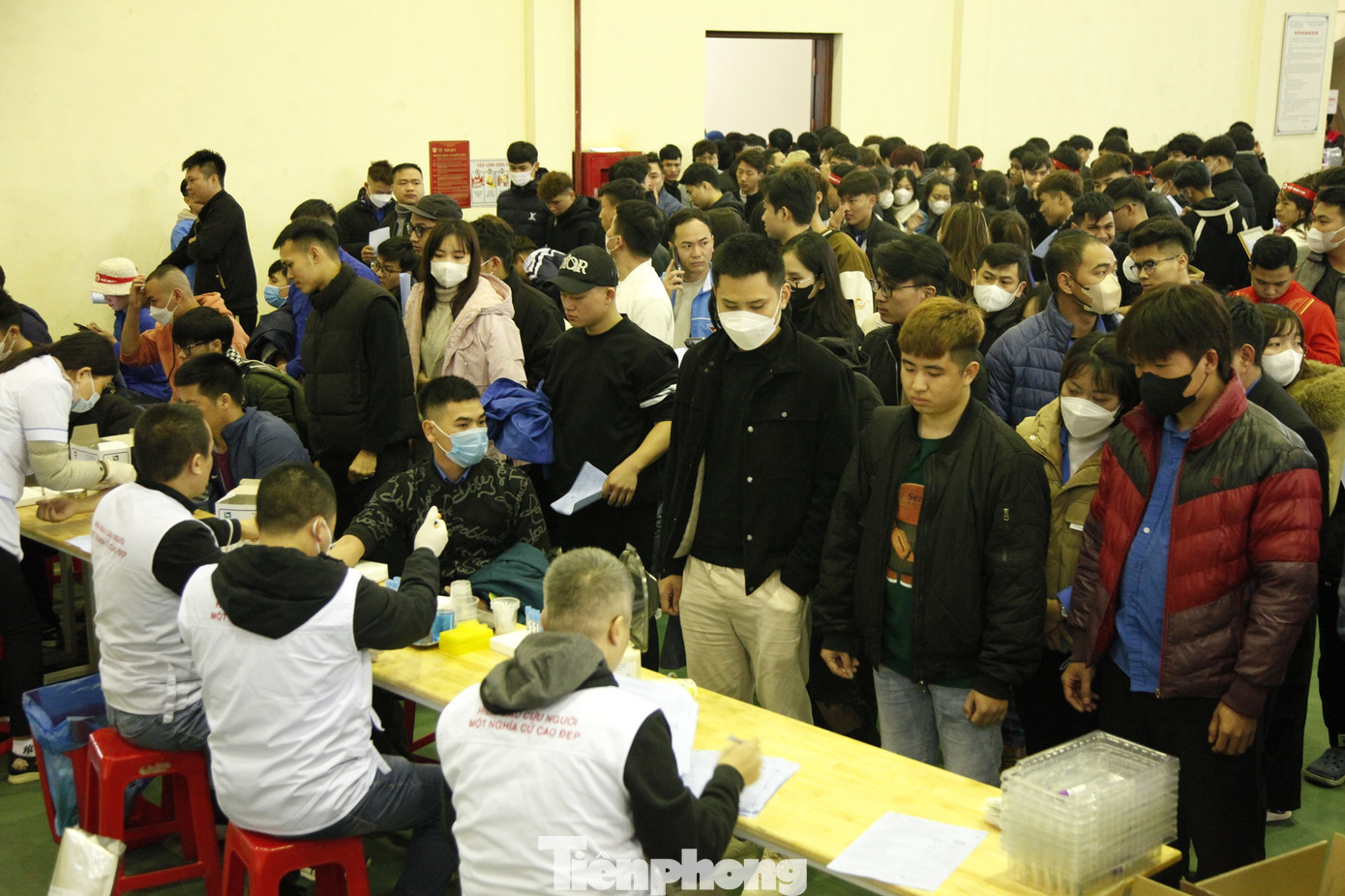 Đông đảo đoàn viên, thanh niên dự Chủ Nhật Đỏ tại Bắc Ninh. Ảnh: Nguyễn Thắng