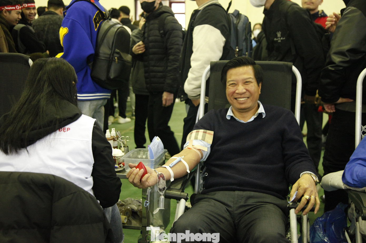 Lãnh đạo Báo Bắc Ninh tham gia Chủ Nhật Đỏ. Ảnh: Nguyễn Thắng