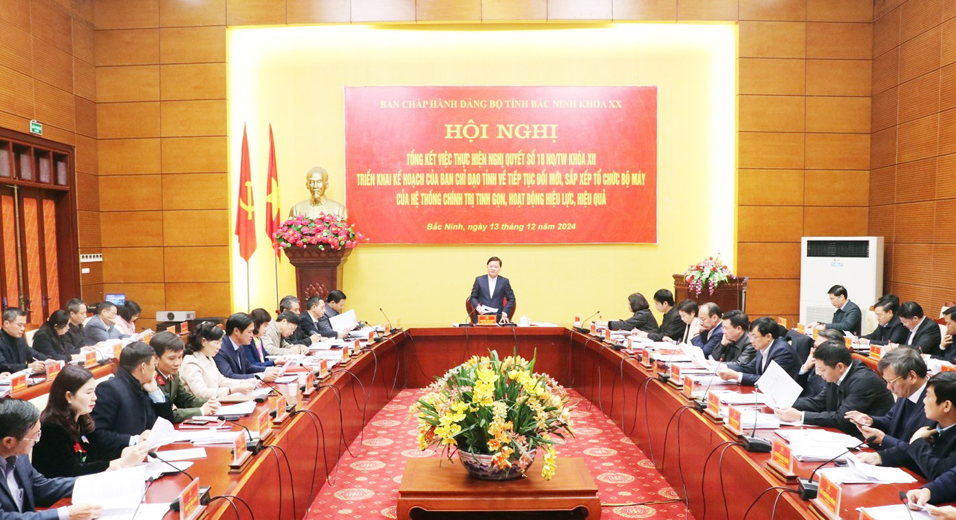 Ban Chấp hành Đảng bộ tỉnh Bắc Ninh khóa XX tổ chức Hội nghị tổng kết thực hiện Nghị quyết số 18 của Ban Chấp hành Trung ương Đảng.